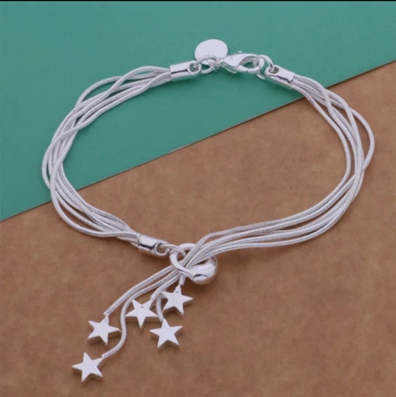 925 sterling silver bracelet, star bracelet - Picture 3 of 3